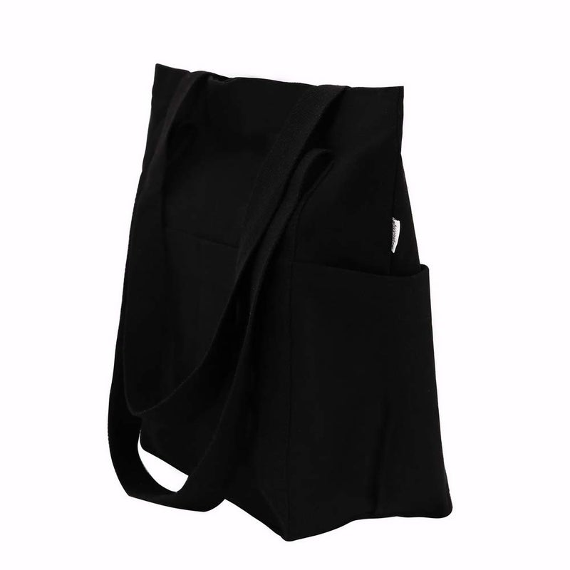 Augbunny XL Heavy Duty Canvas Grocery Bag Multi Purpose Tote Outer Pockets - Image 4